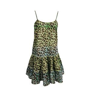 Juliet Dunn dress multicolor Leopard print mini  4/6 fairy whimsigoth